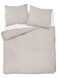 Detexpol Pościel adamaszkowa 180x200 pudrowa różowa jednobarwna paski 1 cm Pure