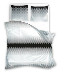 Faro Pościel bawełniana 160x200 Glamour 018 szara czarna geometria 01