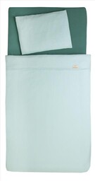BabyMatex Pościel muślinowa 100x135 Muslin miętowa z ochraniaczem