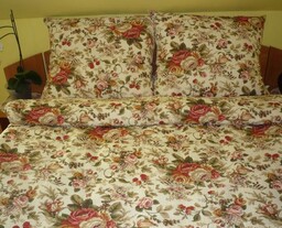 Karo Pościel z kory 160x200 wzór 58/1 Mostowiak na guziki 100% bawełna gruba