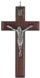 Krzyżyk drewniany brązowy do pasa, na szyję