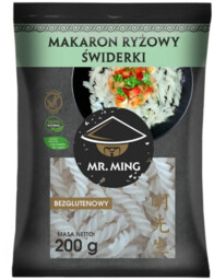 Makaron Ryżowy Bezglutenowy Świderki 200g Mr. Ming