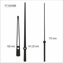 Komplet wskazówek zegarowych 12048/ czarne