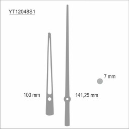 Komplet wskazówek zegarowych 12048A/ srebrne