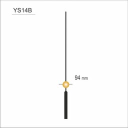 Wskazówka sekundnika 94mm czarna/YS14