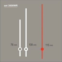 Komplet wskazówek zegarowych białe /W80
