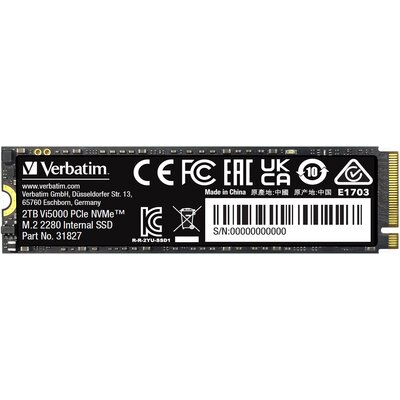 Dysk SSD Verbatim Vi5000 2TB M.2 2280 PCI-E x4 Gen4 NVMe (31827)
