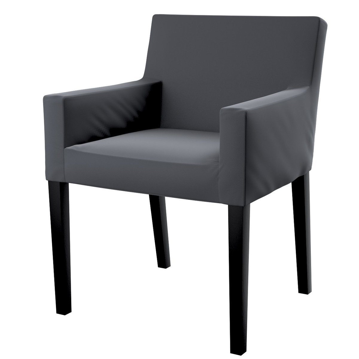 Pokrowiec na krzesło Nils, grafitowy szary, krzesło Nils, Velvet