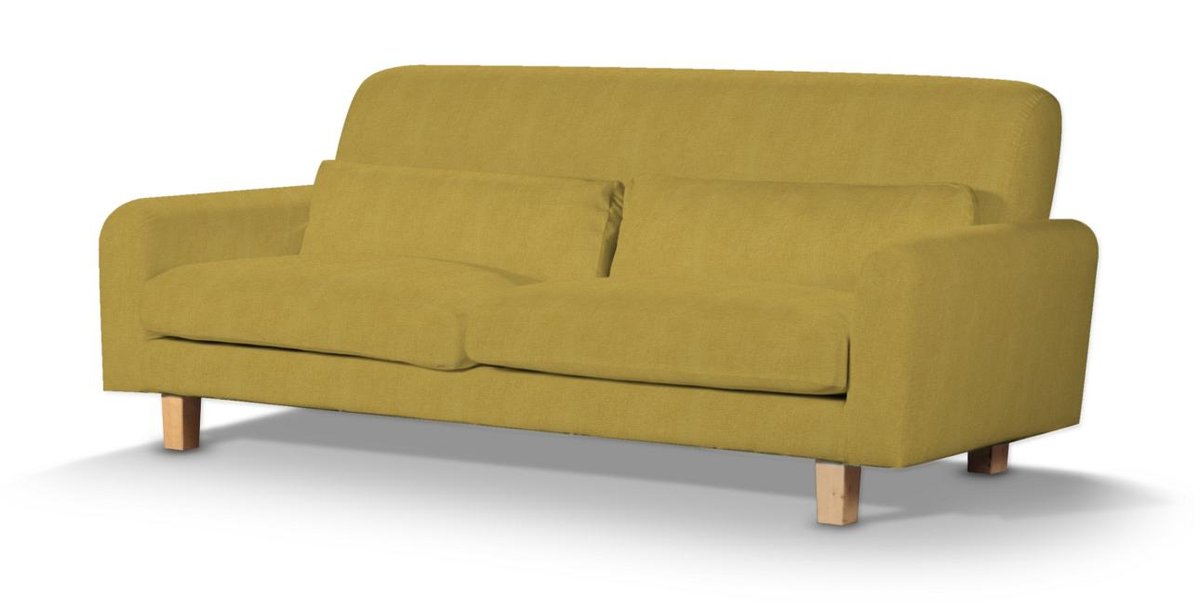 Pokrowiec na sofę Nikkala krótki, musztardowy szenil, sofa nikkala, Etna