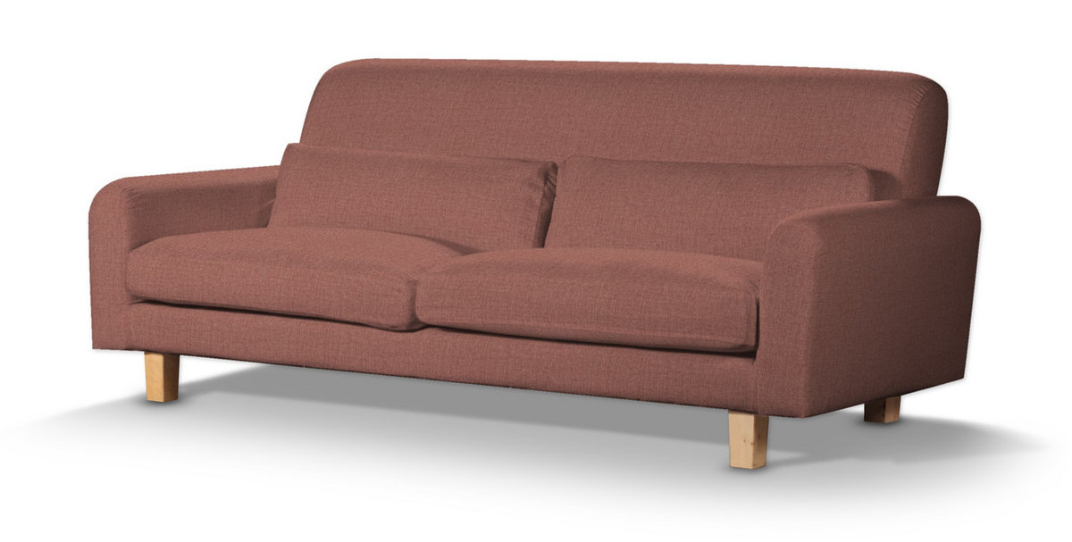 Pokrowiec na sofę Nikkala krótki, brązowo-koniakowy szenil, sofa nikkala, City
