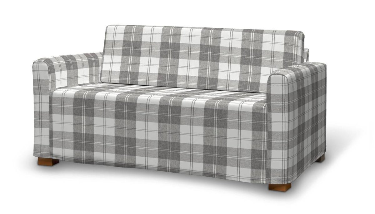 Pokrowiec na sofę Solsta, krata szaro-biała, sofa Solsta, Edinburgh