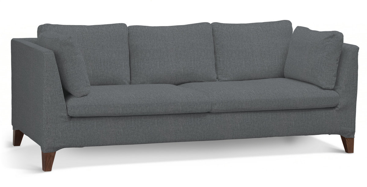 Pokrowiec na sofę Stockholm 3-osobową, grafitowo - szary szenil, sofa Stockholm 3-osobowa, City