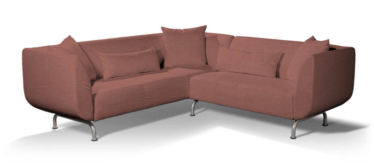Pokrowiec na sofę narożną 3+2 Strömstad, brązowo-koniakowy szenil, Sofa narożna 3+2 Stromstad, City