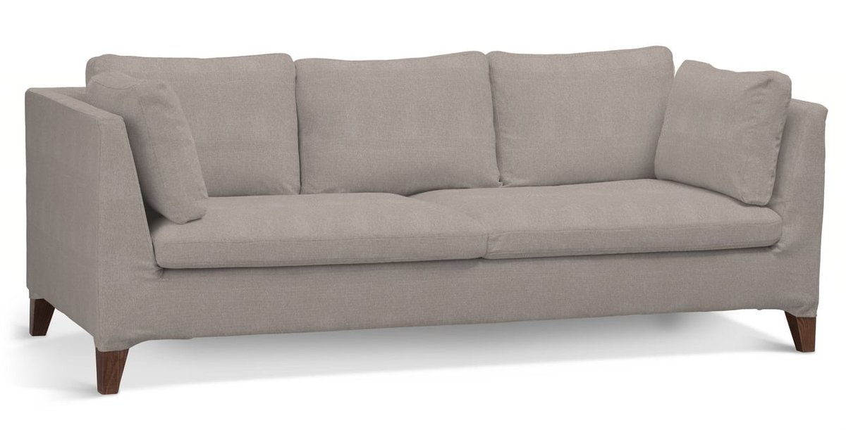 Pokrowiec na sofę Stockholm 3-osobową, beżowo-szary, sofa Stockholm 3-osobowa, Etna