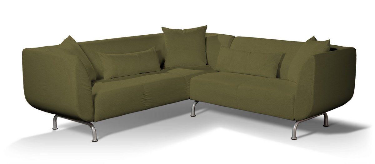 Pokrowiec na sofę narożną 3+2 Strömstad, oliwkowa zieleń, Sofa narożna 3+2 Stromstad, Etna