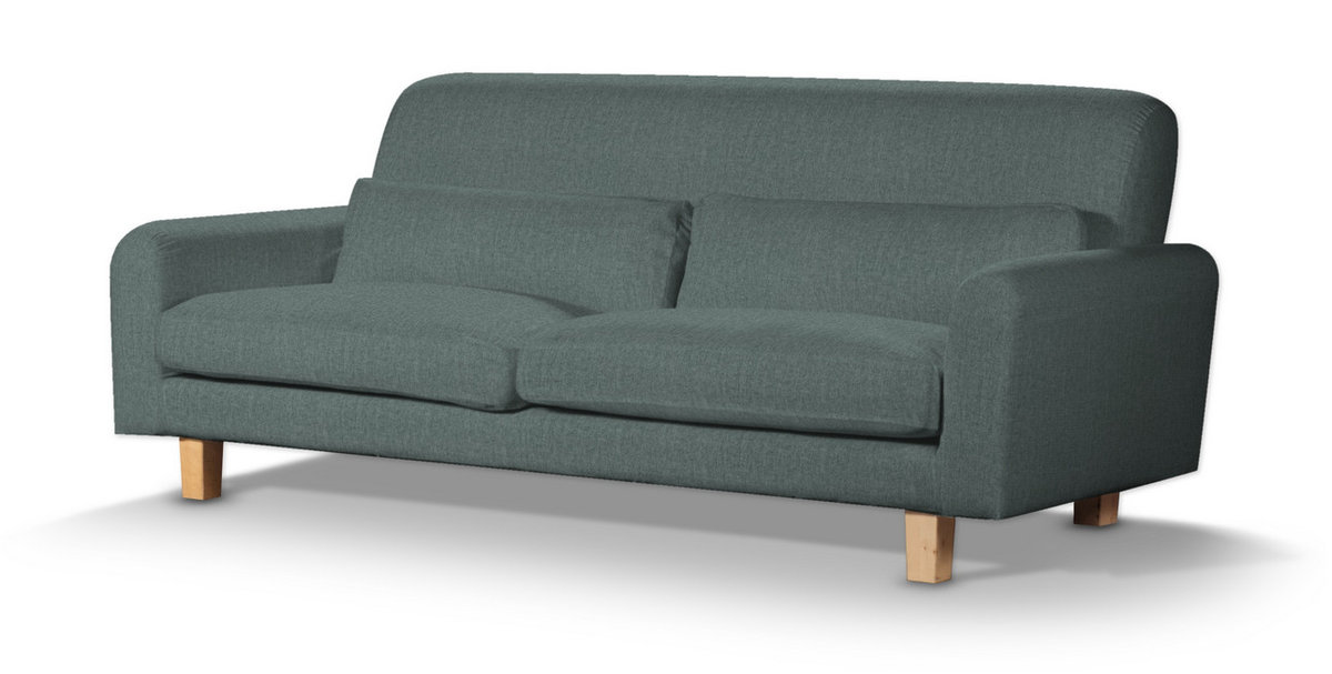 Pokrowiec na sofę Nikkala krótki, szary błękit szenil, sofa nikkala, City