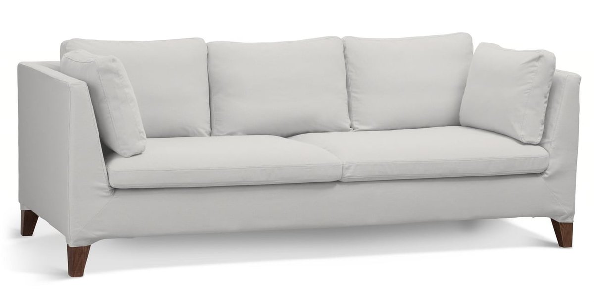 Pokrowiec na sofę Stockholm 3-osobową, kremowa biel, sofa Stockholm 3-osobowa, Etna