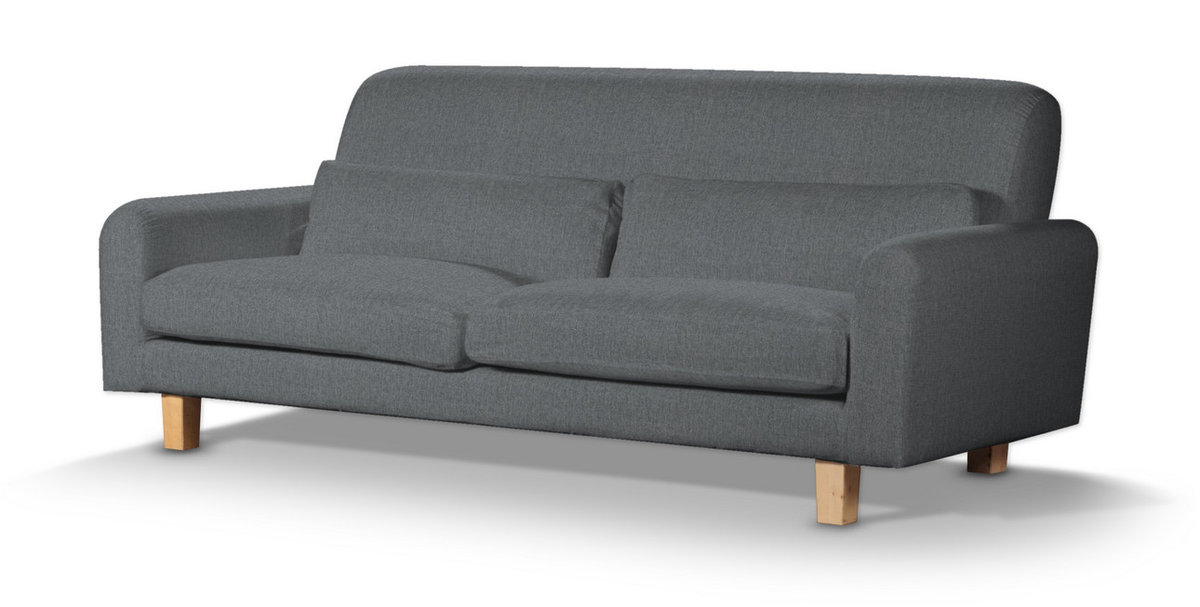 Pokrowiec na sofę Nikkala krótki, grafitowo - szary szenil, sofa nikkala, City