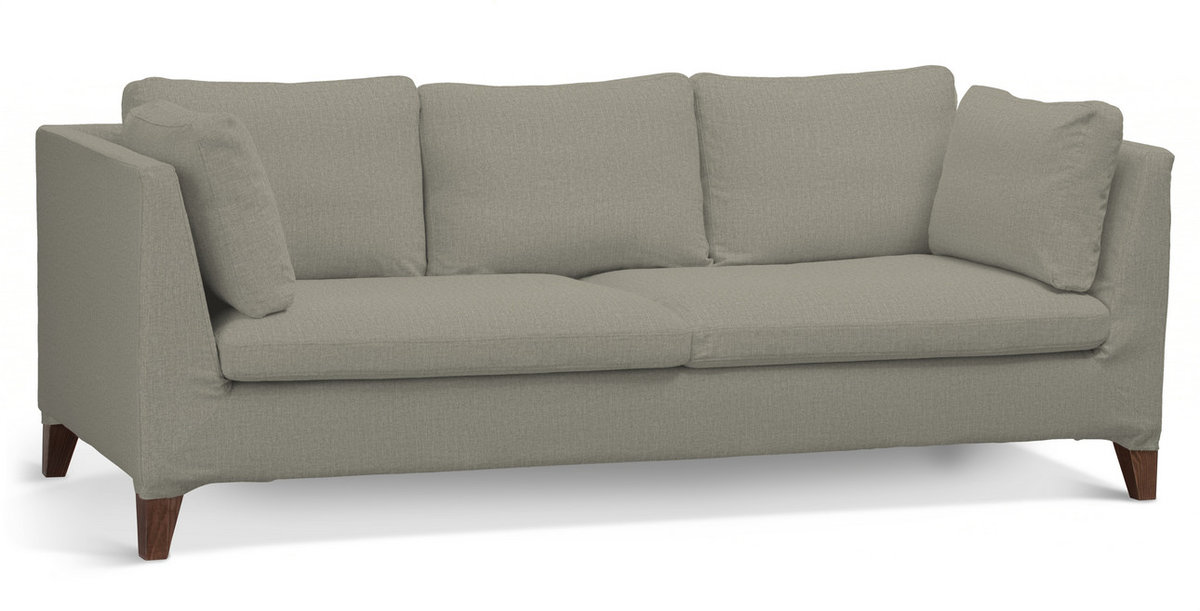 Pokrowiec na sofę Stockholm 3-osobową, szaro-beżowy szenil, sofa Stockholm 3-osobowa, City