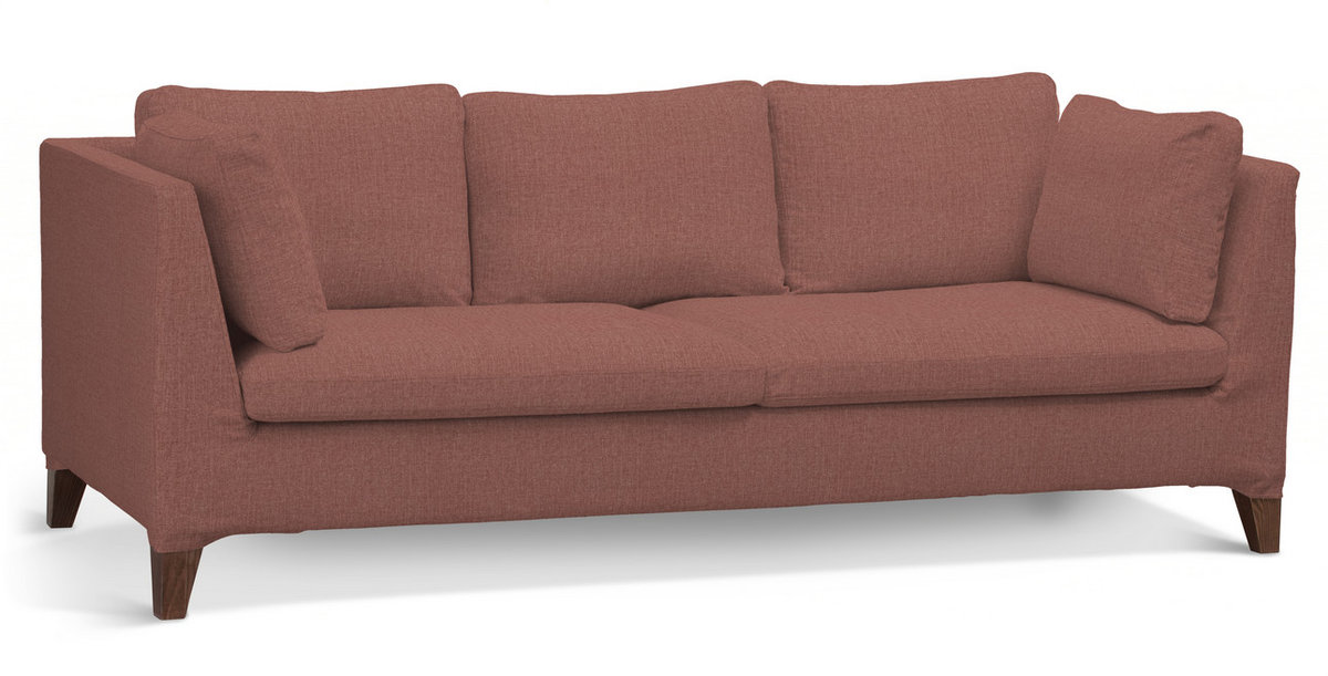 Pokrowiec na sofę Stockholm 3-osobową, brązowo-koniakowy szenil, sofa Stockholm 3-osobowa, City