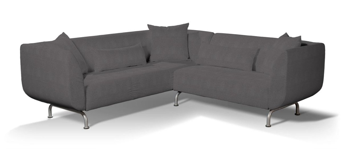 Pokrowiec na sofę narożną 3+2 Strömstad, grafitowy, Sofa narożna 3+2 Stromstad, Etna