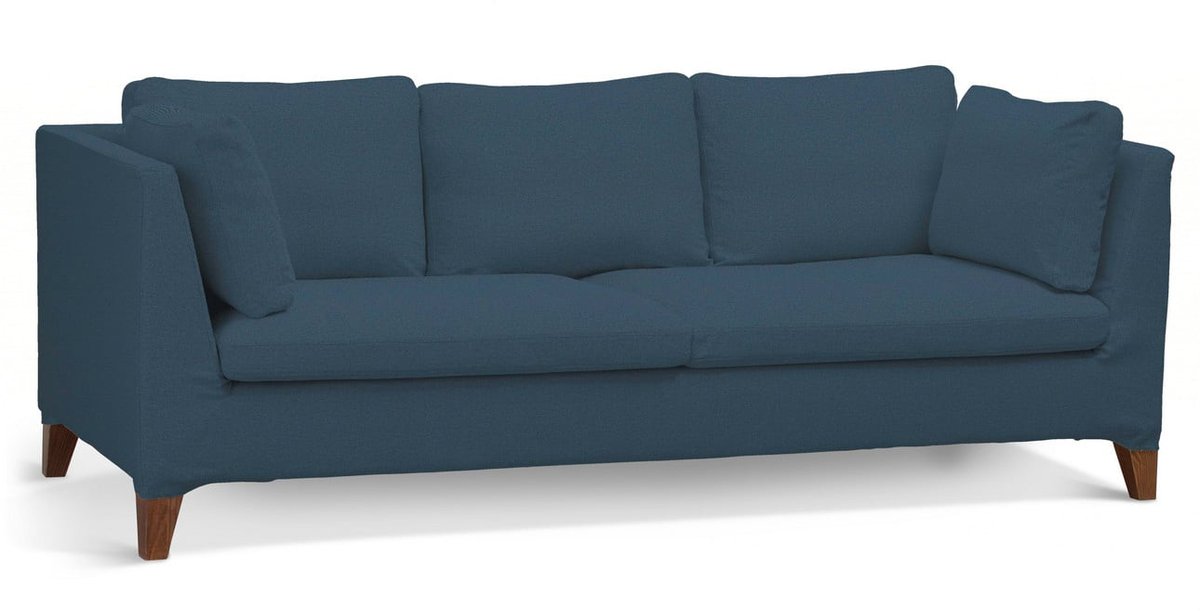 Pokrowiec na sofę Stockholm 3-osobową, niebieski, sofa Stockholm 3-osobowa, Etna