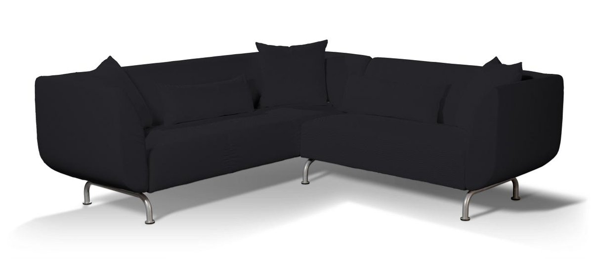 Pokrowiec na sofę narożną 3+2 Strömstad, czarny, Sofa narożna 3+2 Stromstad, Etna