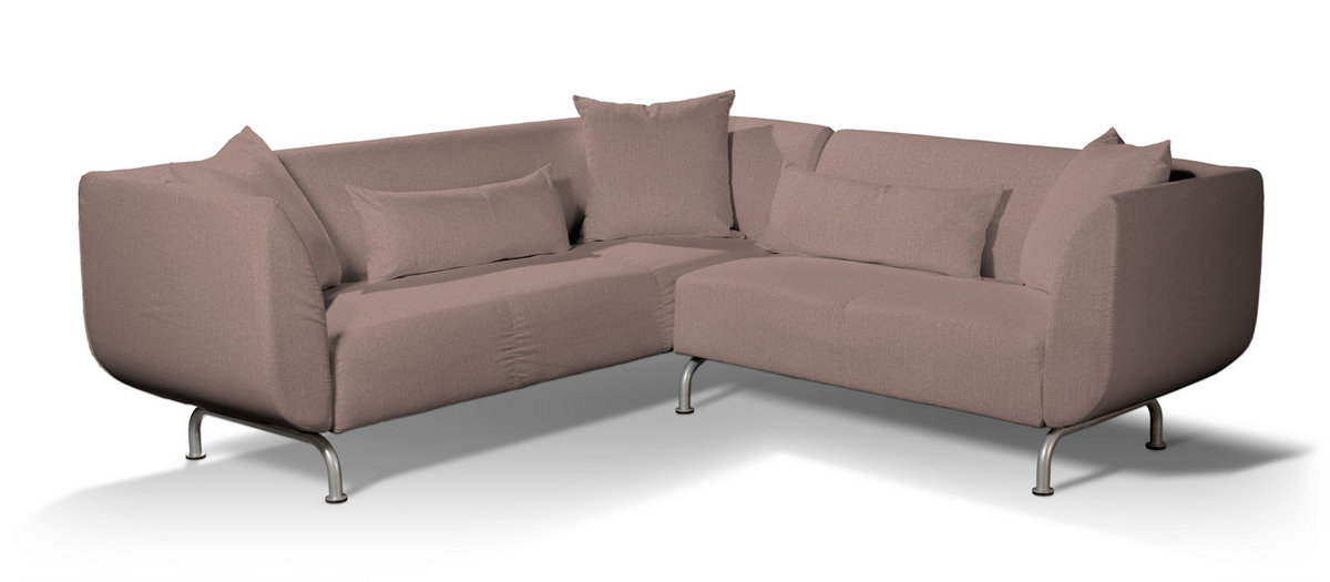 Pokrowiec na sofę narożną 3+2 Strömstad, zgaszony róż szenil, Sofa narożna 3+2 Stromstad, City