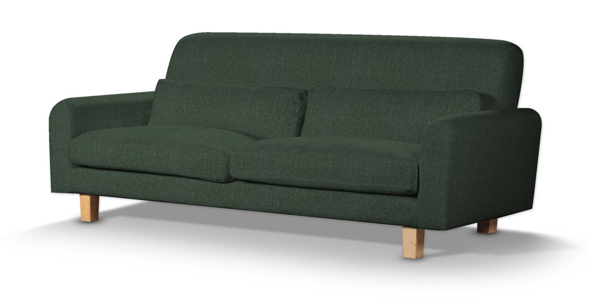Pokrowiec na sofę Nikkala krótki, leśna zieleń szenil, sofa nikkala, City