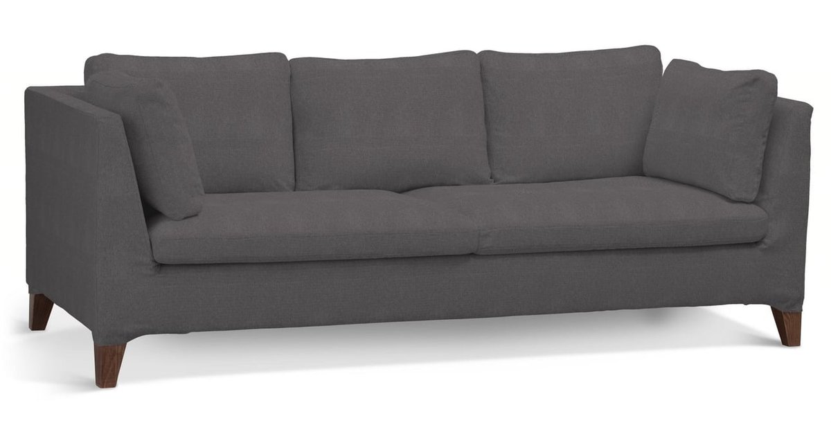 Pokrowiec na sofę Stockholm 3-osobową, grafitowy, sofa Stockholm 3-osobowa, Etna