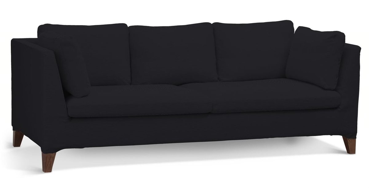 Pokrowiec na sofę Stockholm 3-osobową, czarny, sofa Stockholm 3-osobowa, Etna