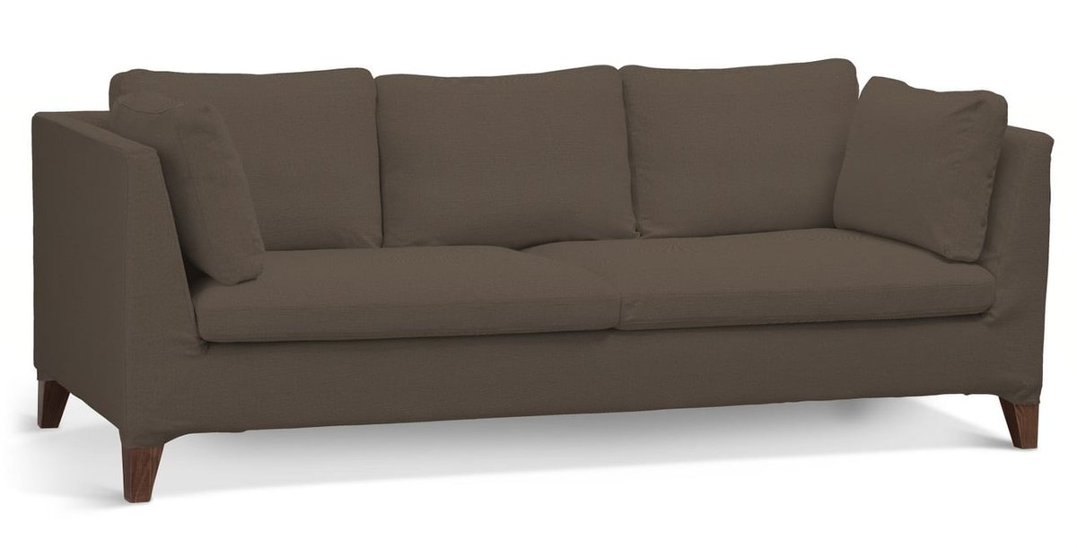 Pokrowiec na sofę Stockholm 3-osobową, brązowy, sofa Stockholm 3-osobowa, Etna