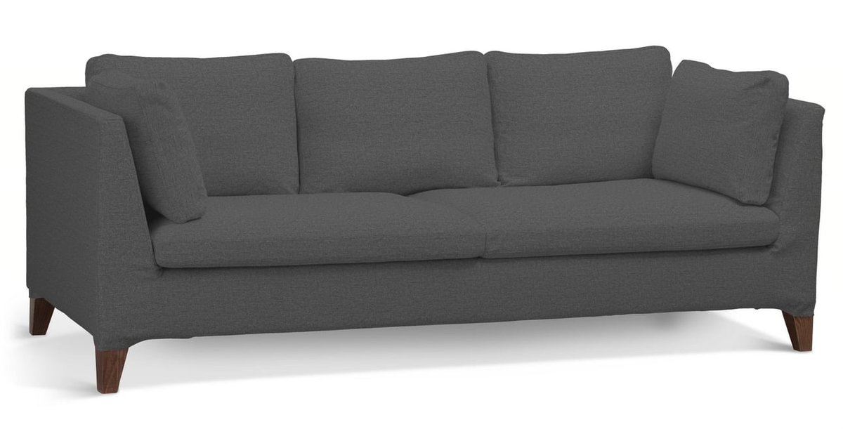 Pokrowiec na sofę Stockholm 3-osobową, grafit, sofa Stockholm 3-osobowa, Edinburgh