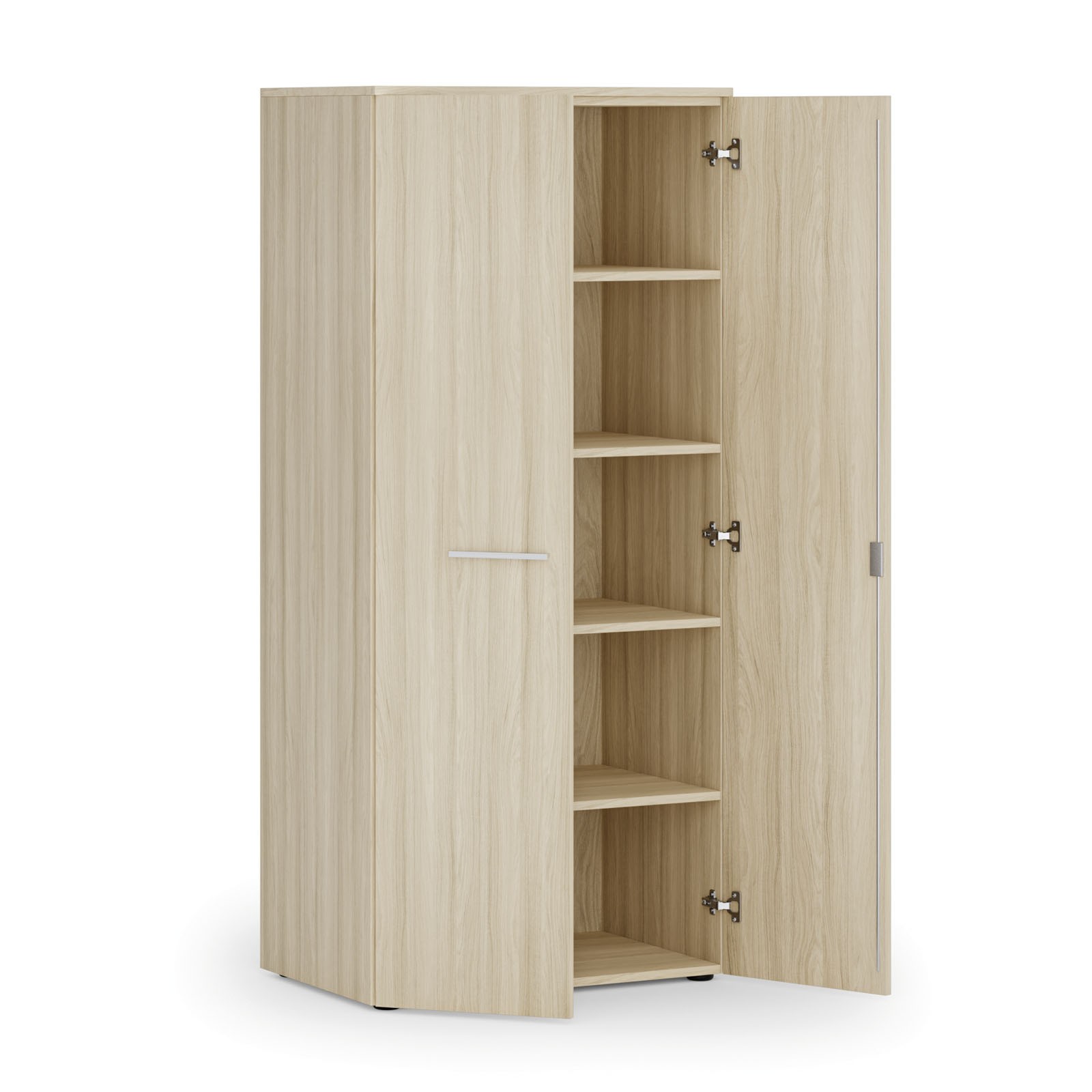 Szafa biurowa z drzwiami PRIMO WOOD, 1781 x 800 x 500 mm, dąb naturalny