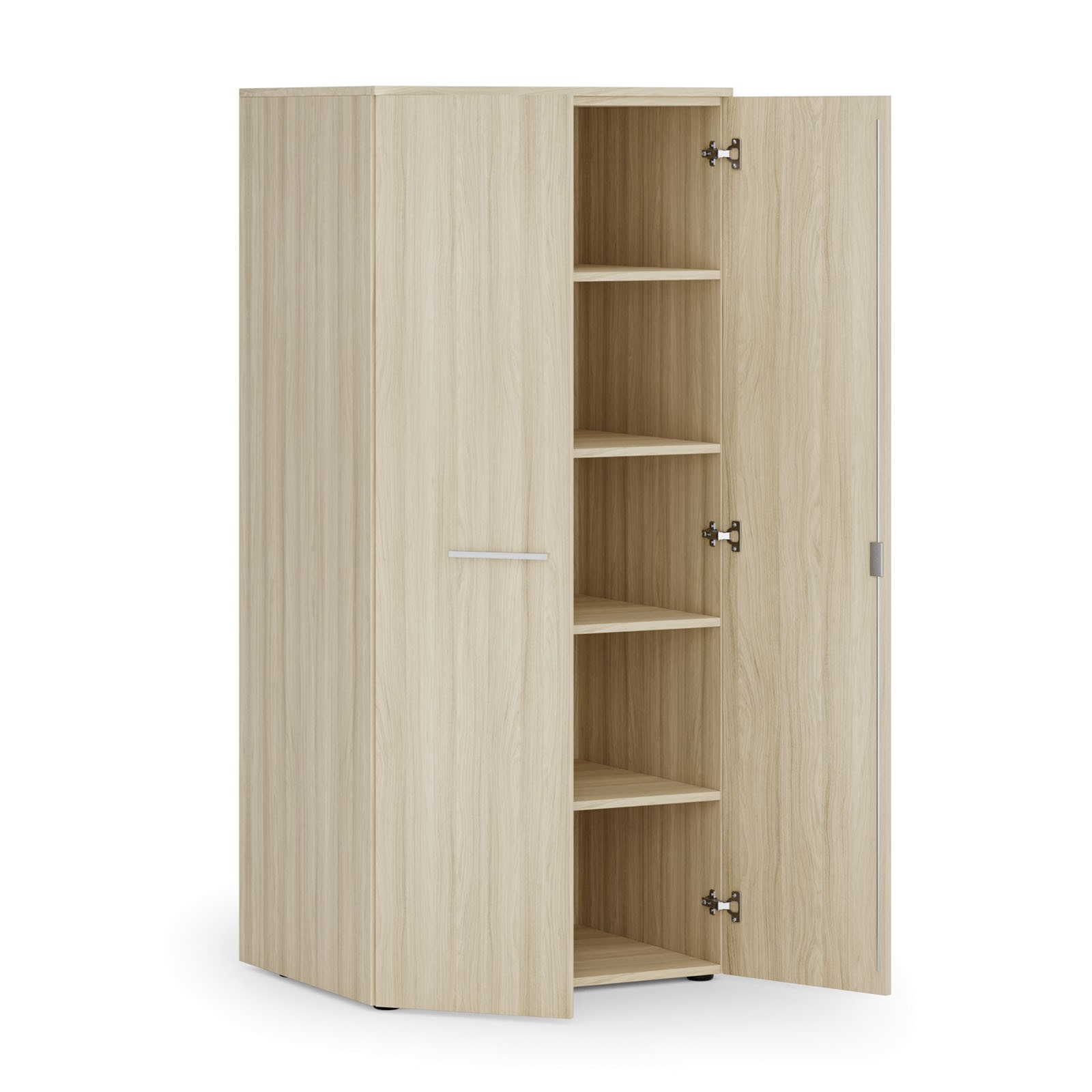 Szafa biurowa z drzwiami PRIMO WOOD, 1781 x 800 x 600 mm, dąb naturalny