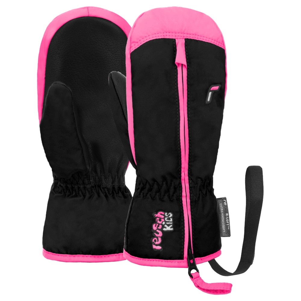 Rękawice zimowe dziecięce Reusch Ben Mitten 7769 czarno-różowy