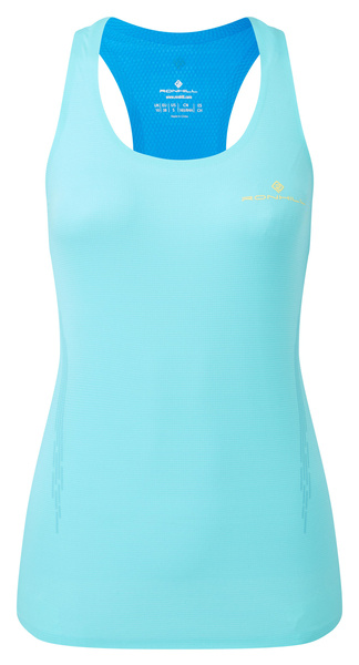 RONHILL koszulka biegowa damska TECH RACE VEST aquamint/ electric blue