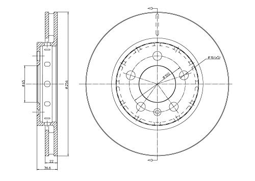 METELLI Tarcza hamulcowa 23-0695C