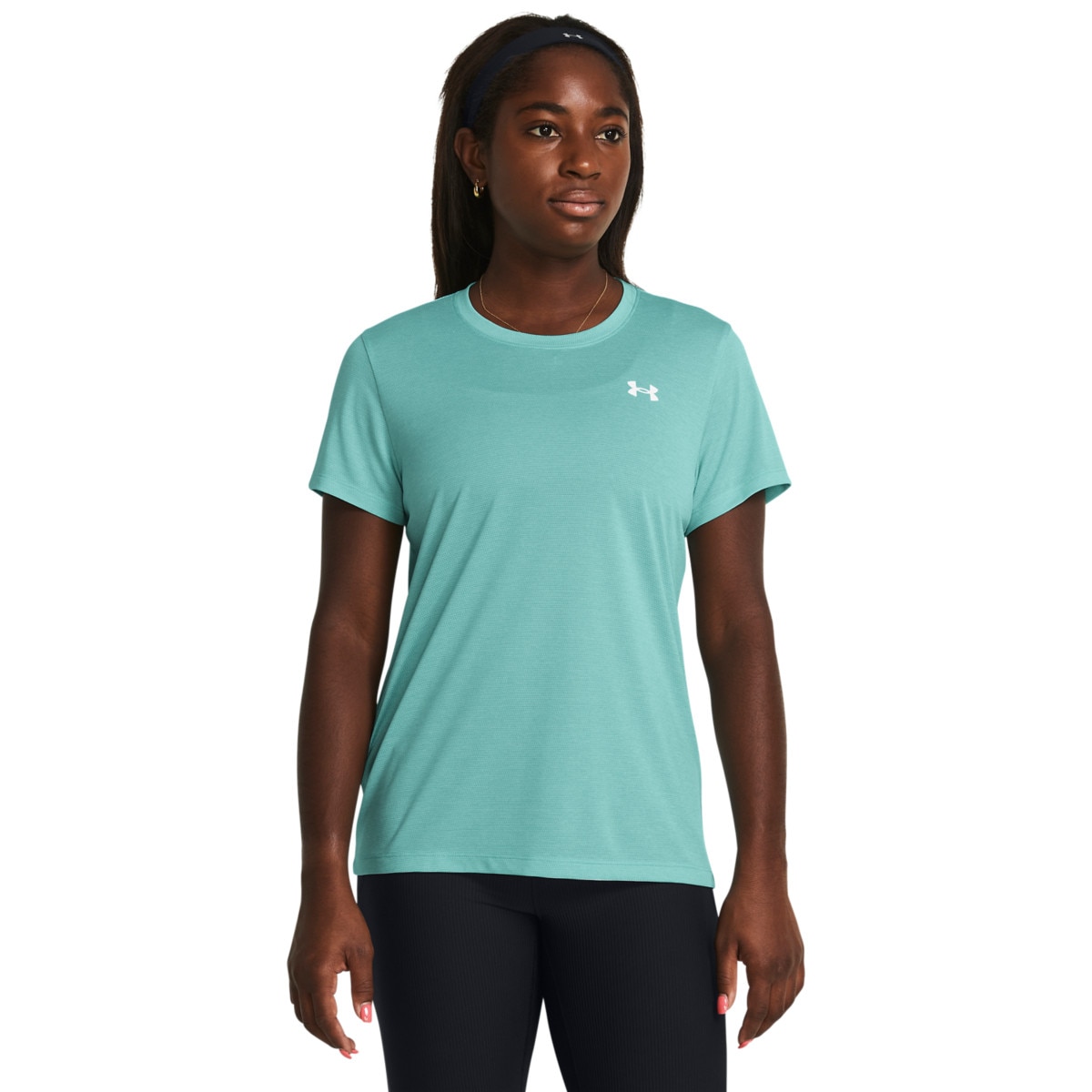 Damska koszulka treningowa Under Armour Tech Bubble SSC - niebieska - UNDER ARMOUR
