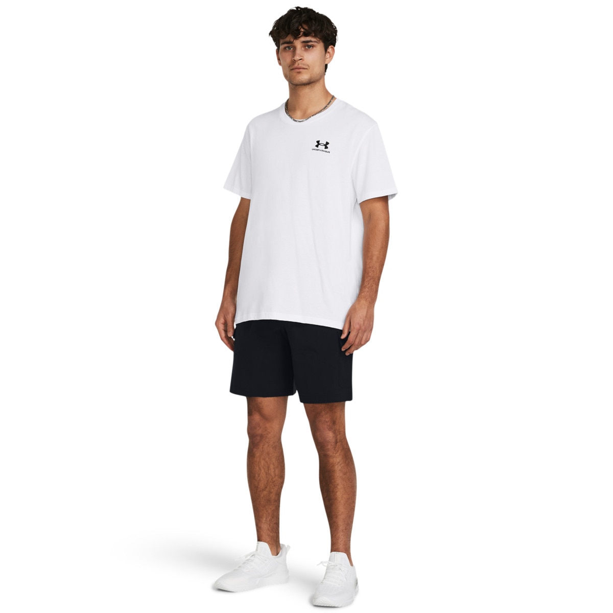 Męskie spodenki treningowe Under Armour Stretch Woven Cargo Short - czarne - UNDER ARMOUR