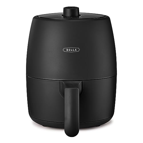 BELLA Ręczna frytkownica powietrzna 2 l i multicooker 5-w-1 z wyjmowaną i zmywalną nieprzywierającą tacą i koszem, 1200 W, matowa czerń