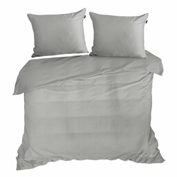 Eurofirany Pościel satynowa 220x200 Eva szara lamówka 8C Eva Minge