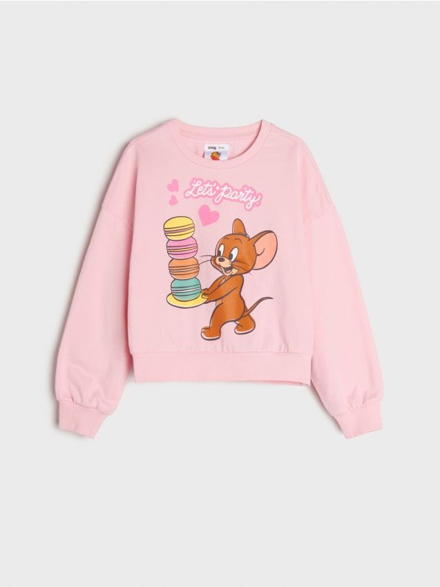 Sinsay - Bluza Tom i Jerry - różowy