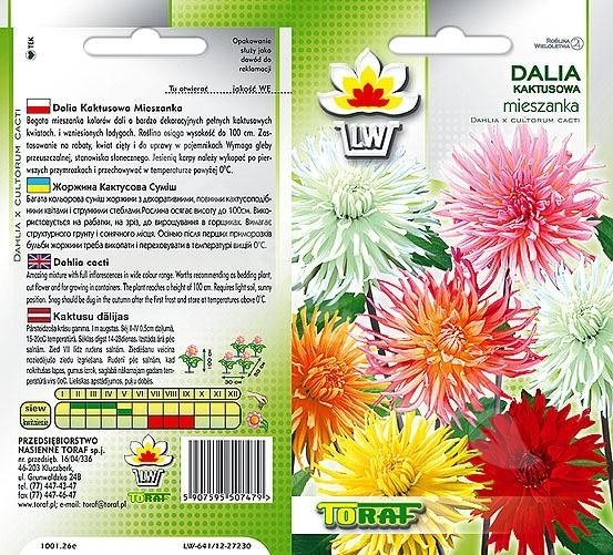 Nasiona Dalia Kaktusowa Mieszanka Mix Toraf