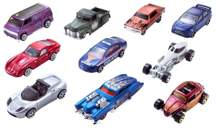 Hot Wheels, zestaw 10 autek