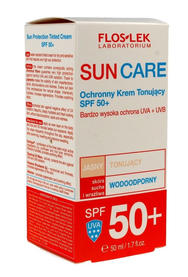 Flos-Lek Floslek Sun Care Krem ochronny tonujący SPF 50+ - cera sucha i wrażliwa 50ml SO_103167