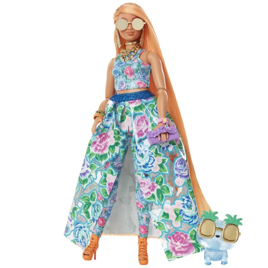 Фото - Лялька Barbie , Extra Fancy, lalka w stroju w kwiaty 