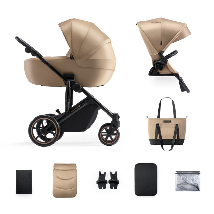 Kinderkraft, Prime 2, wózek wielofunkcyjny, 2w1, Sandrose Beige