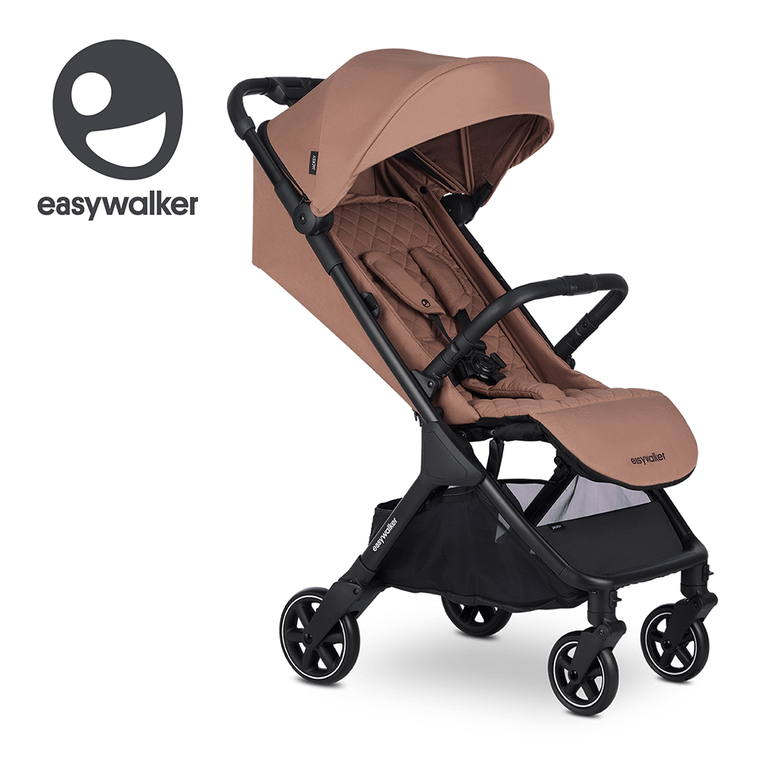 Easywalker Jackey samoskładający się wózek spacerowy z torbą transportową Pecan Brown