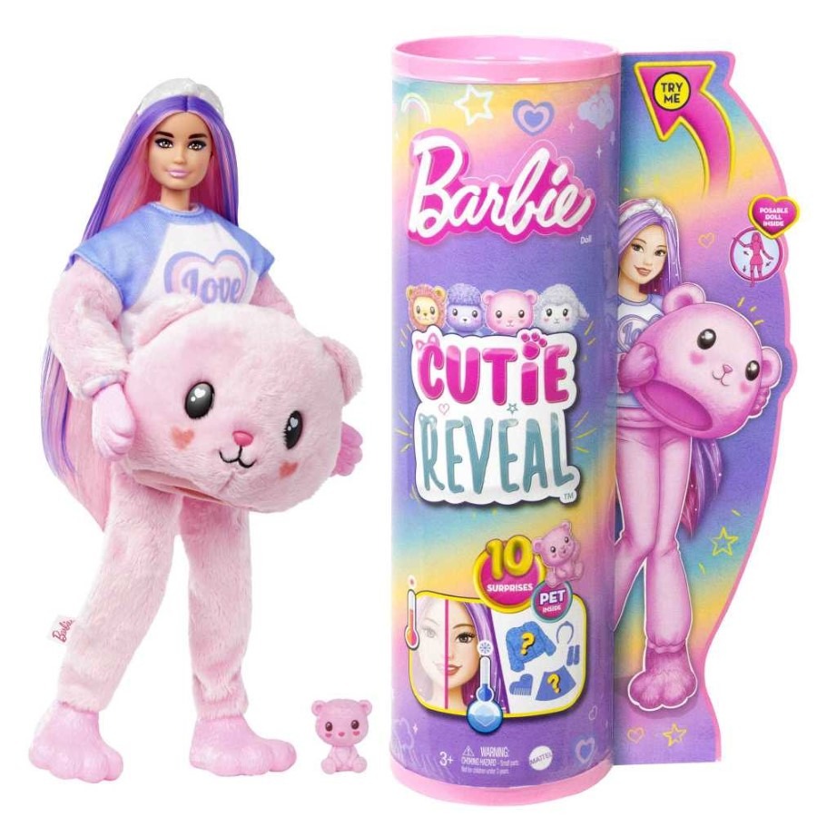 Barbie, Cutie Reveal, Słodkie stylizacje, lalka miś z akcesoriami